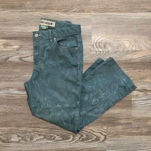 GAP Boot Cut Capri Stretch Mid Rise Custom Dyed Green 6